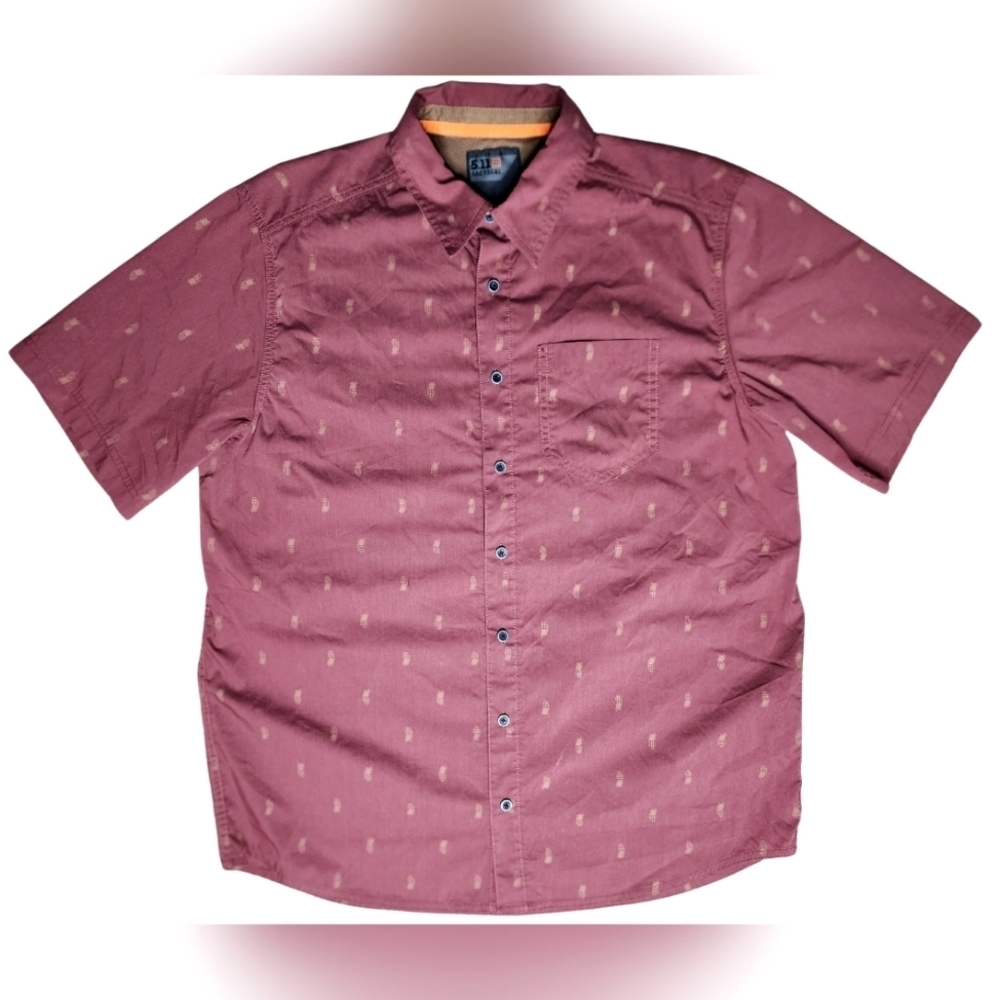 5.11 Tactical Red Casual Button Down Shirt
